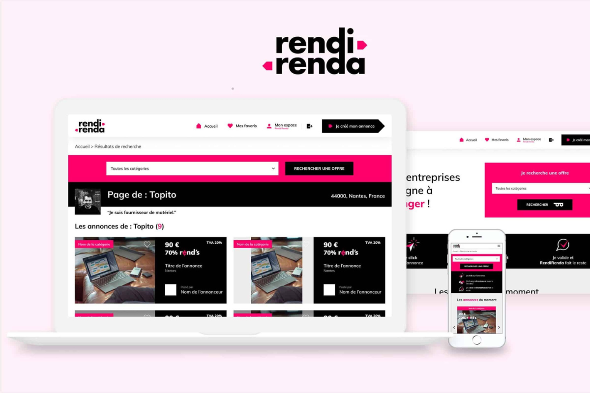 RENDI RENDA - Conception & réalisation d'une marketplace